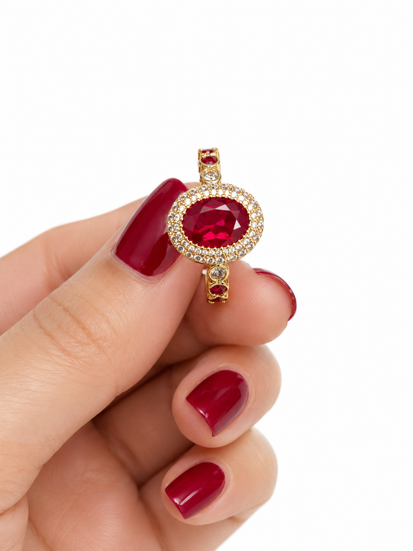 MM Royale Royal Sapphire Luxe Zircon Ring