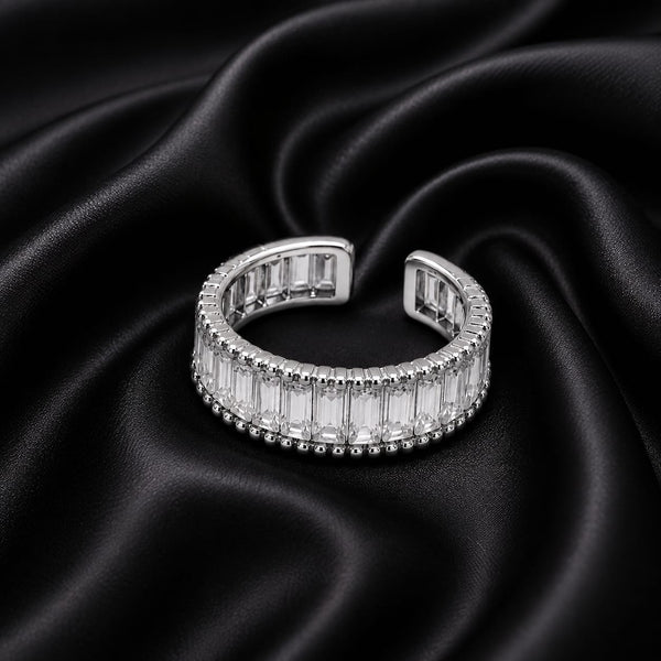 Silver Baguette Band Ring