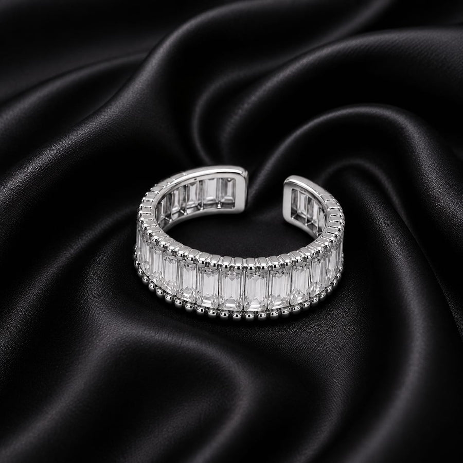 Silver Baguette Band Ring