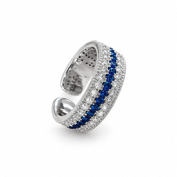 Blue Sapphire Double Band Ring
