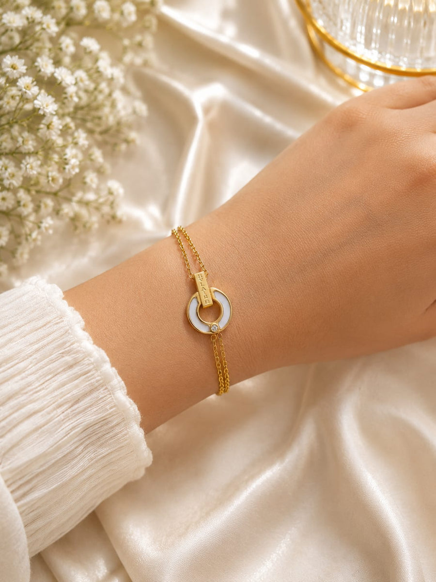 Silver Butterfly Crystal Bracelet