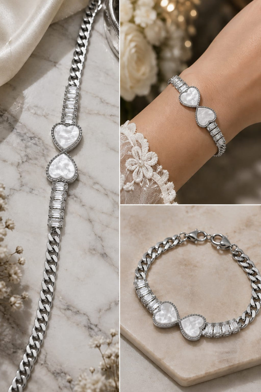 Pink Gem Beaded Bracelet