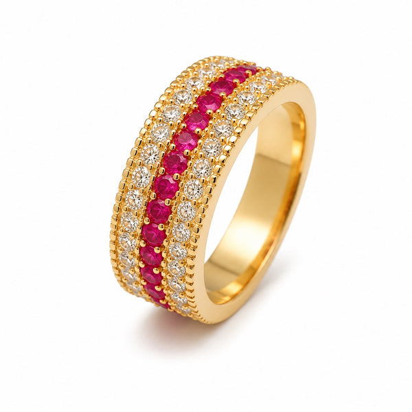 MM Royale Ruby Luxe Zircon Ring – artificial ring for girls by MM Royal Pakistan